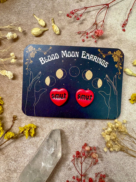 Smut Heart Stud Earrings