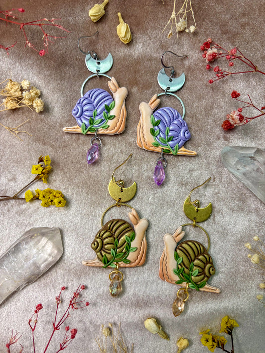 Garden Snail Earrings