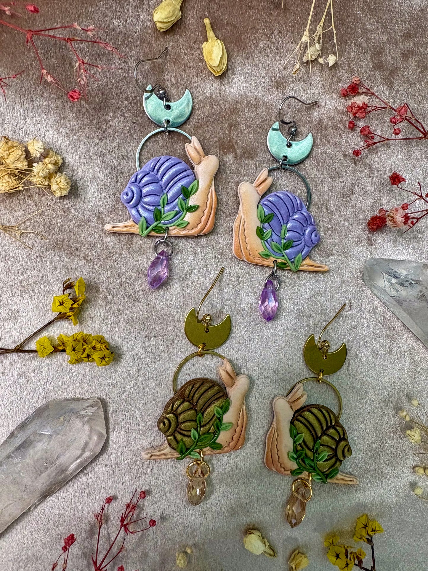 Garden Snail Earrings