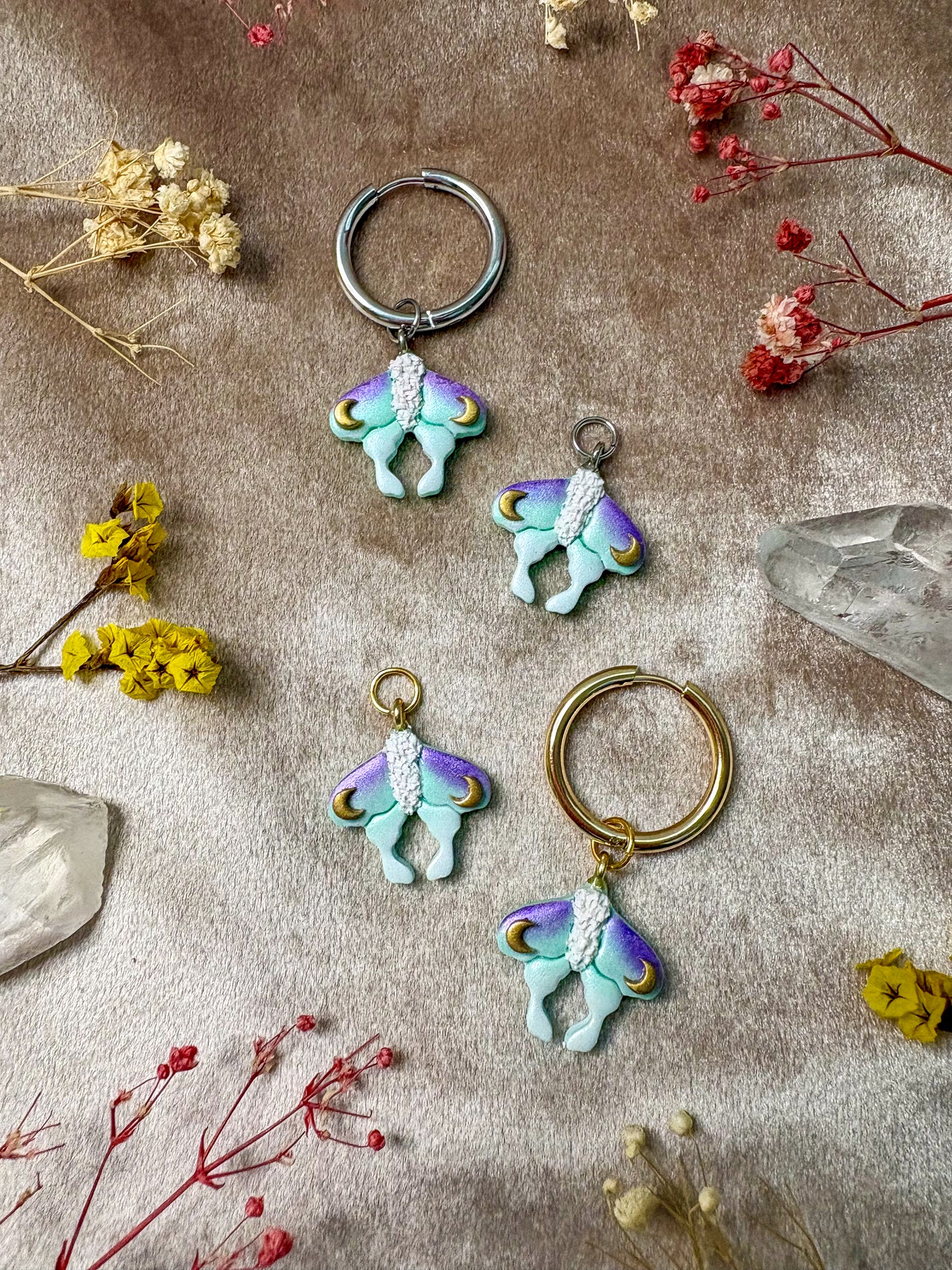 Luna Moth Charm