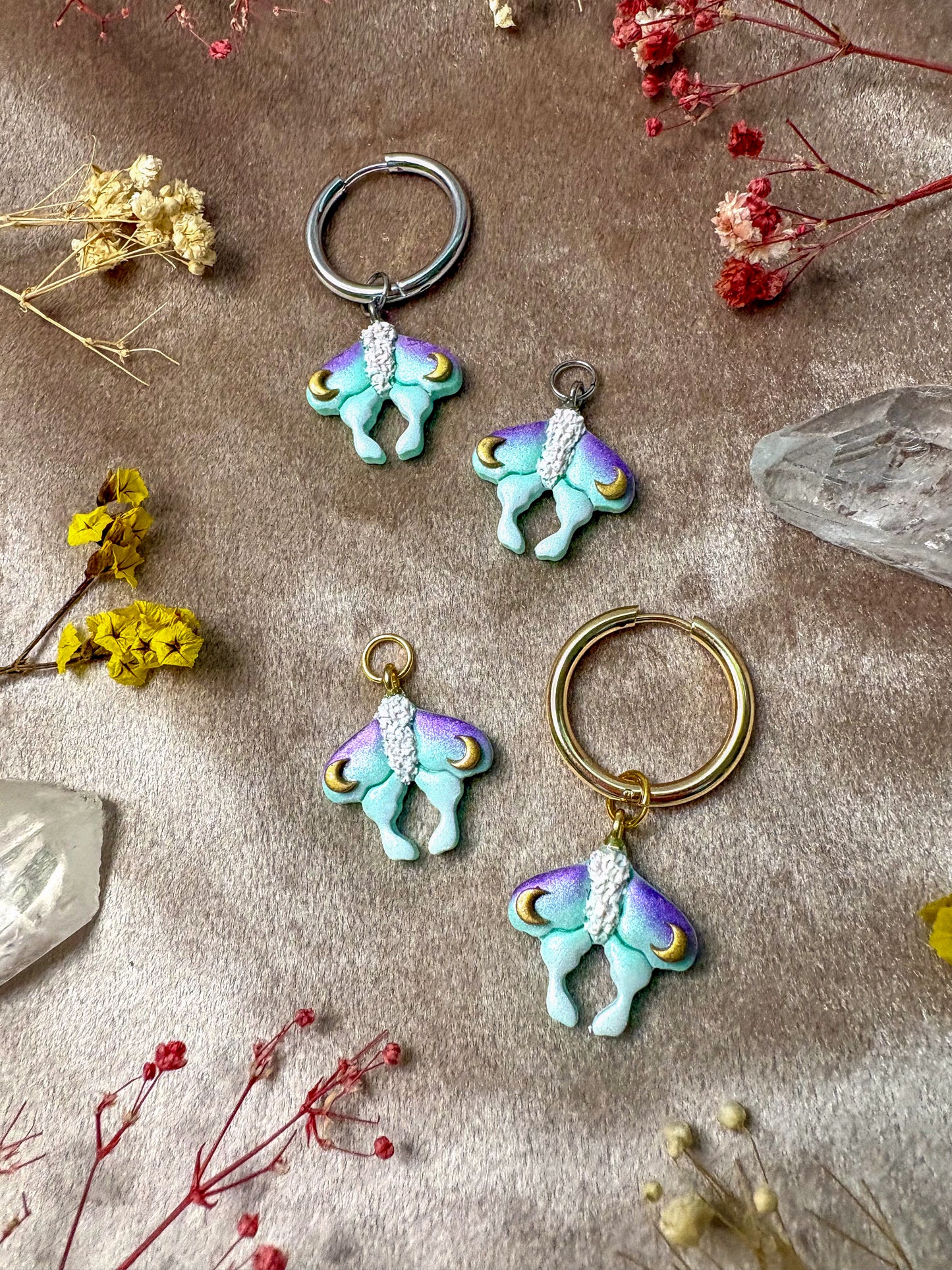 Luna Moth Charm
