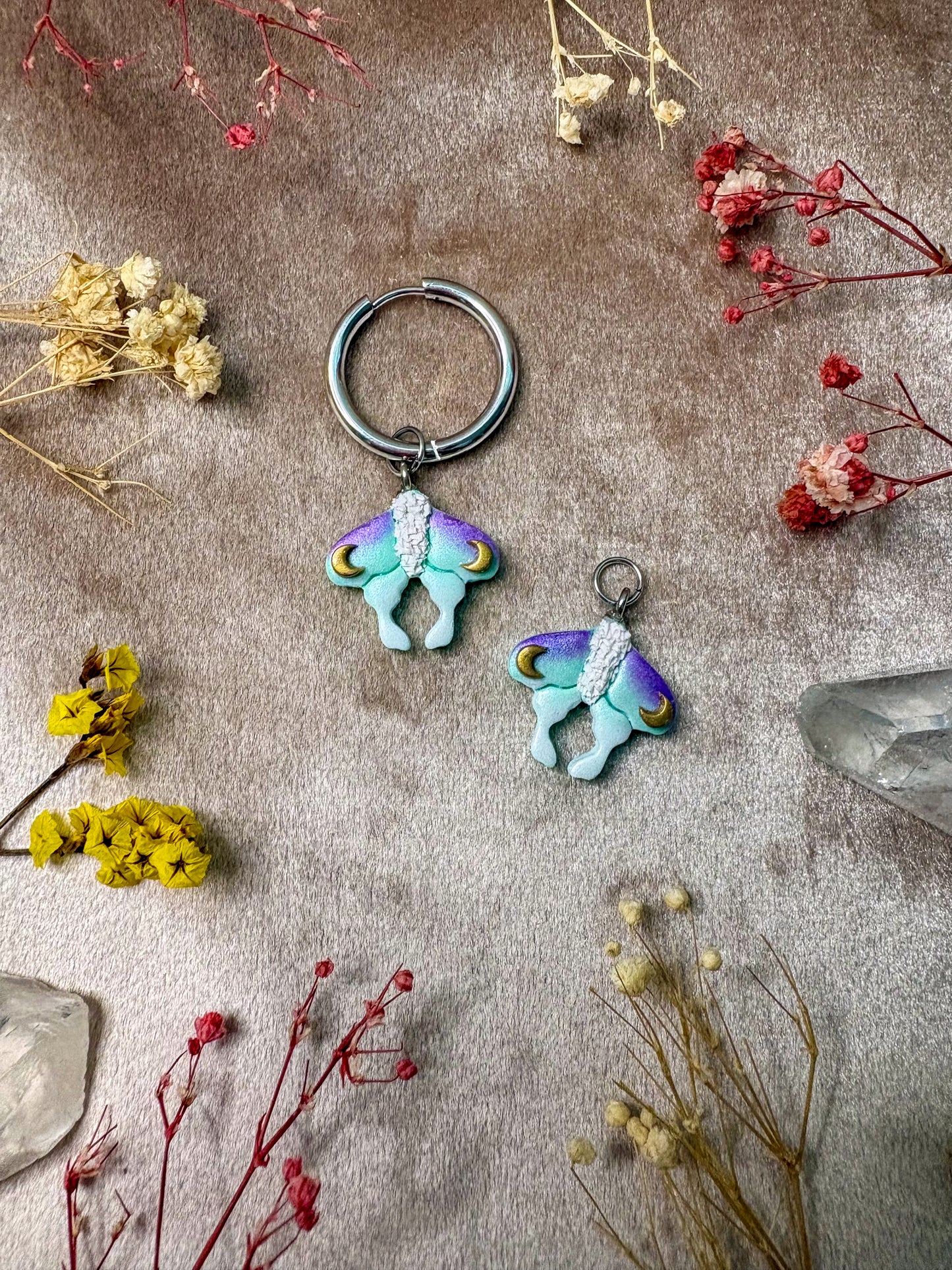 Luna Moth Charm