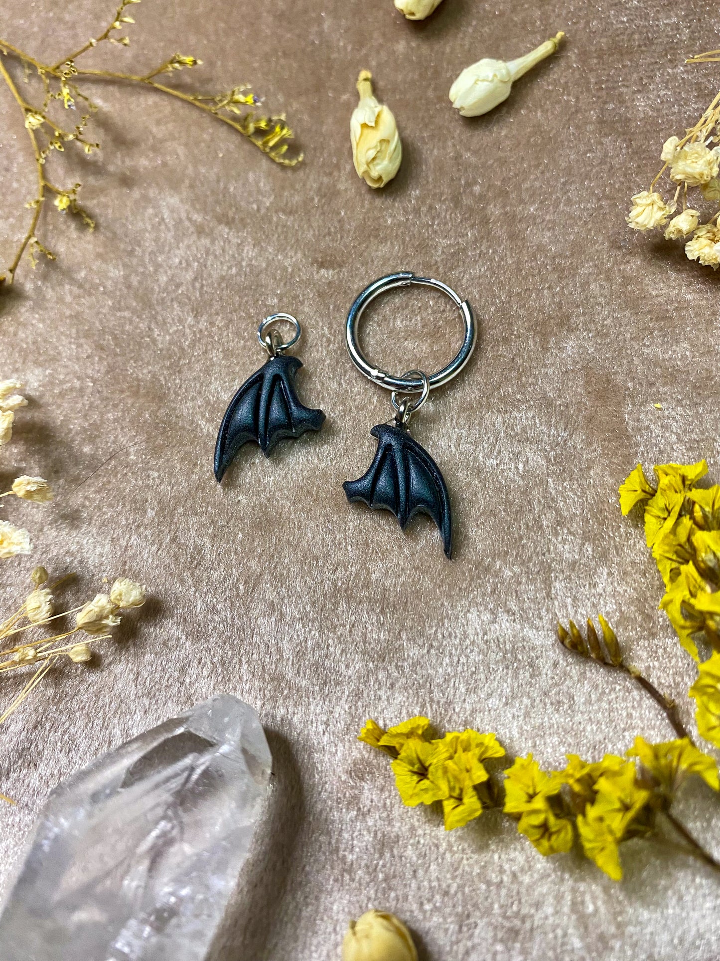 Bat Wing Charm (Silver)