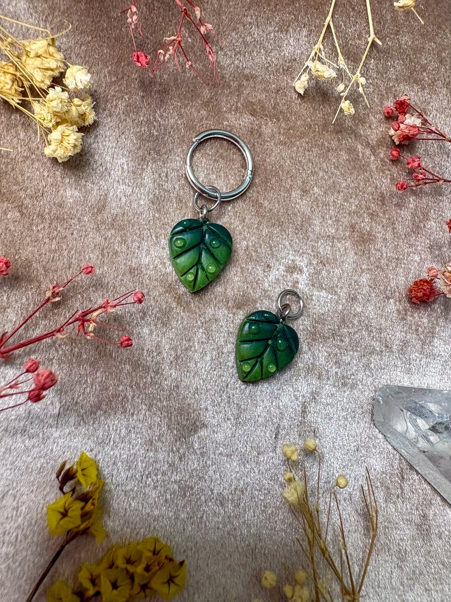 Dewey Leaf Charm