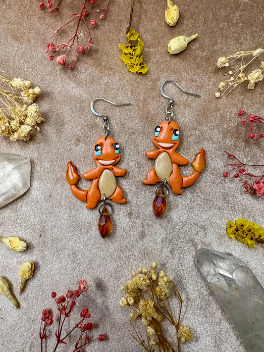 Fiery Lizard Earrings