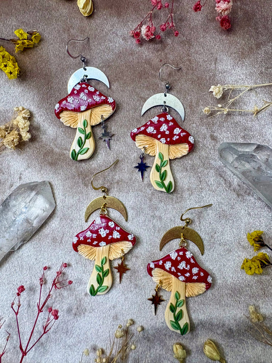 Magic Mushroom Earrings