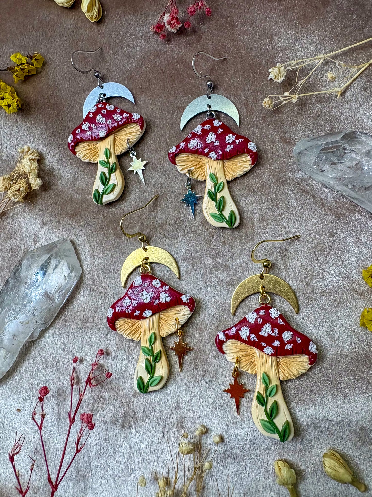 Magic Mushroom Earrings