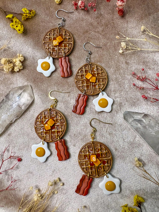 Sunday Breakfast Platter Earrings