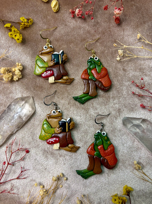 Toad and Frog Earrings