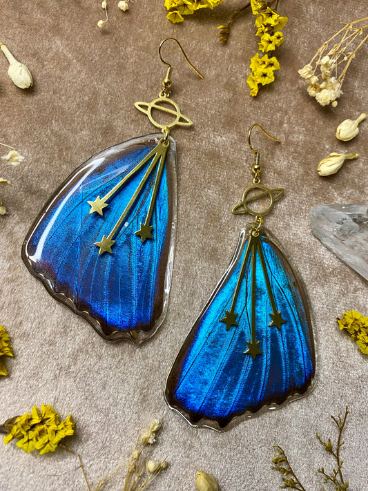 Blue Morpho Butterfly Earrings (Bottom Wings)