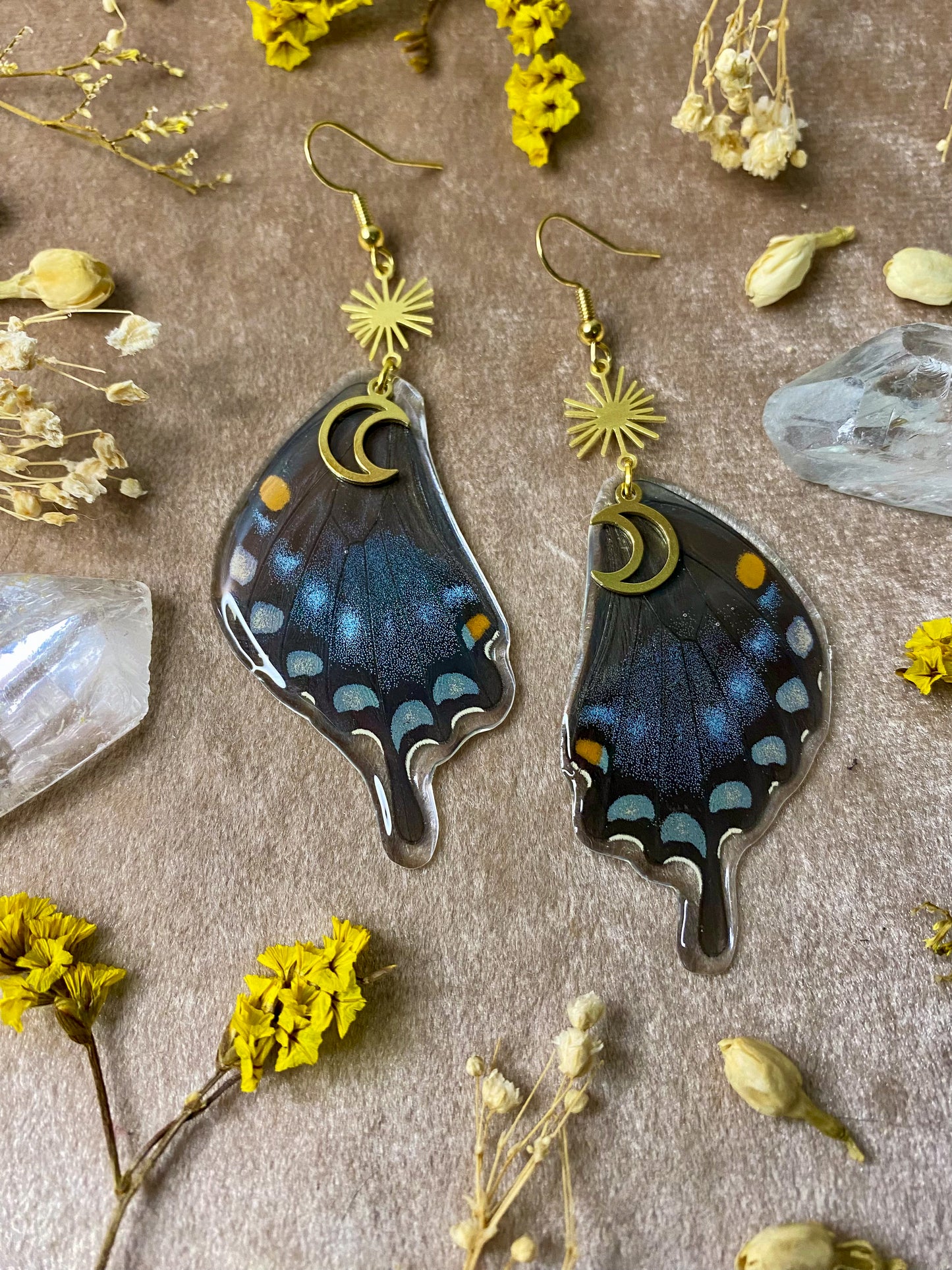 Spicebush Swallow Tail Butterfly Earrings