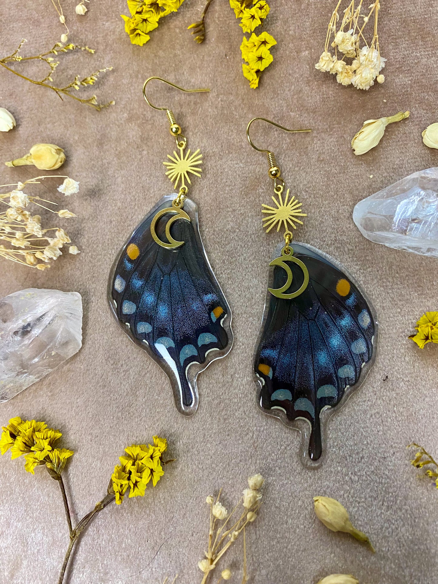 Spicebush Swallow Tail Butterfly Earrings