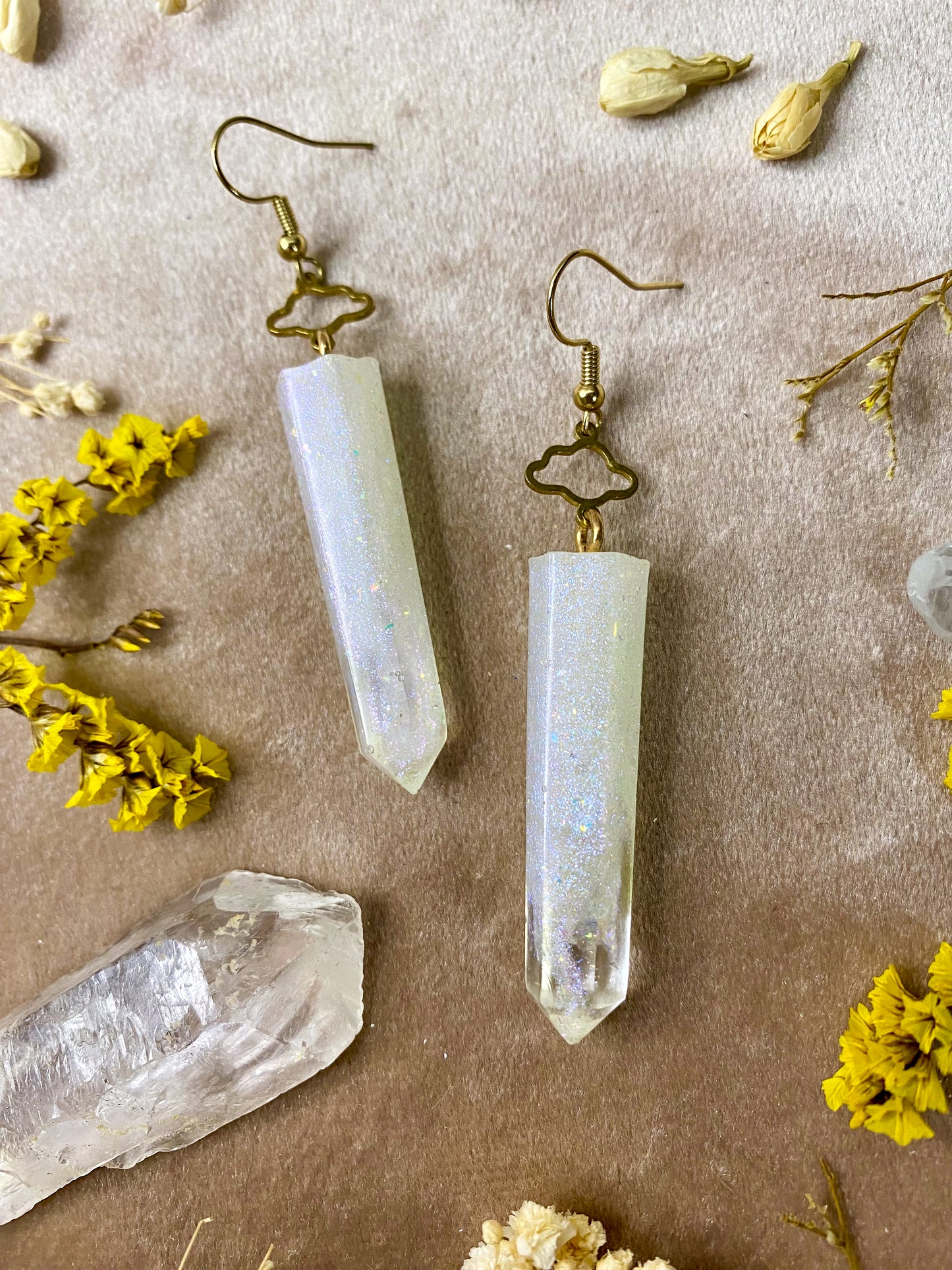 Dreamy Cloud Crystal Earrings