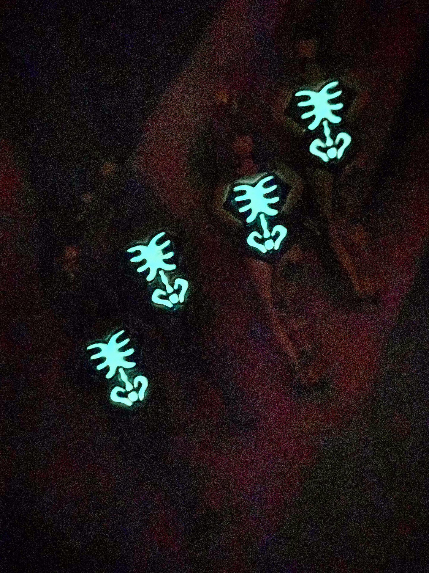 Glow-in-the-Dark Skeleton Babe Earrings