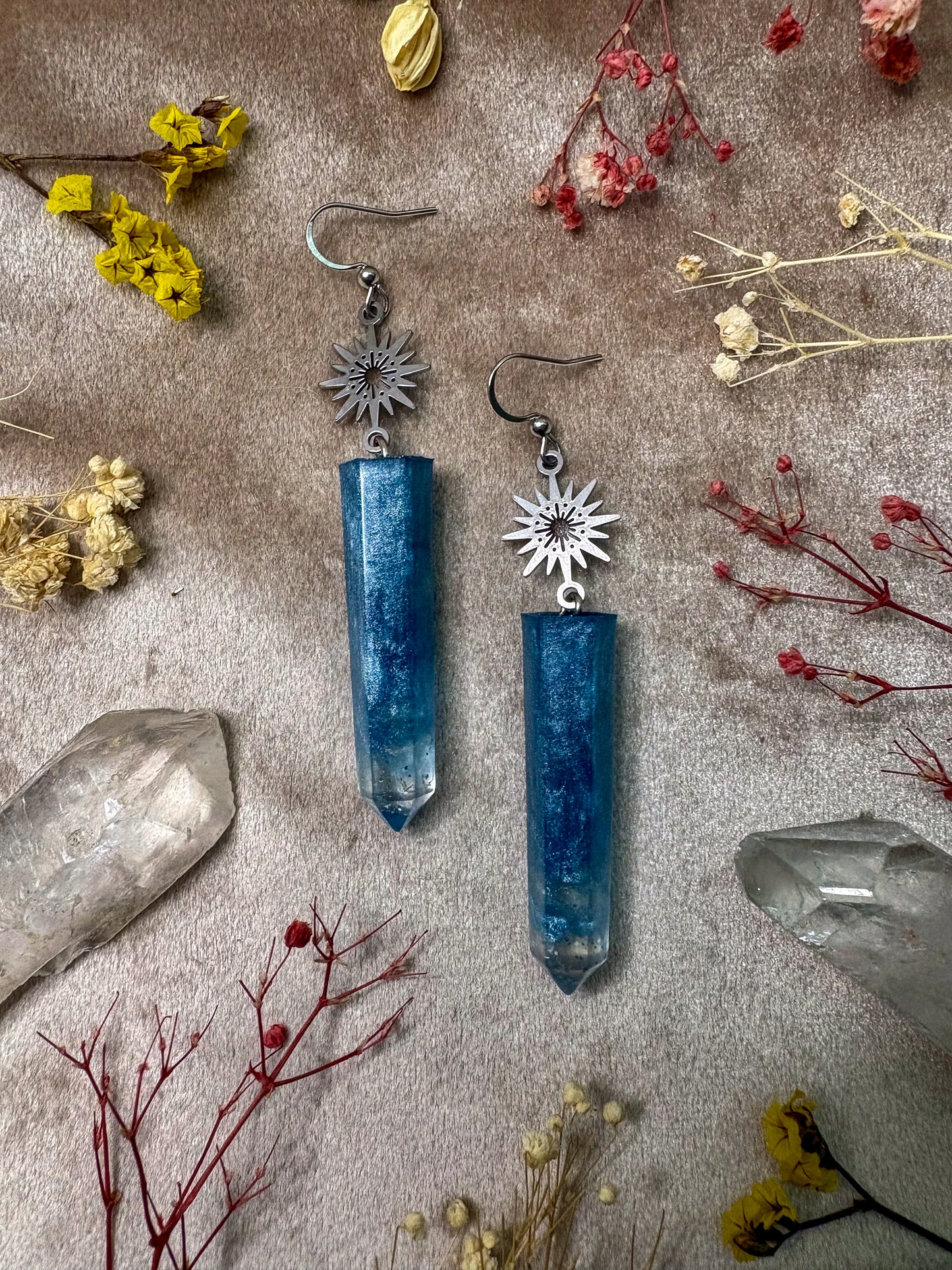 Light Blue Crystal Earrings