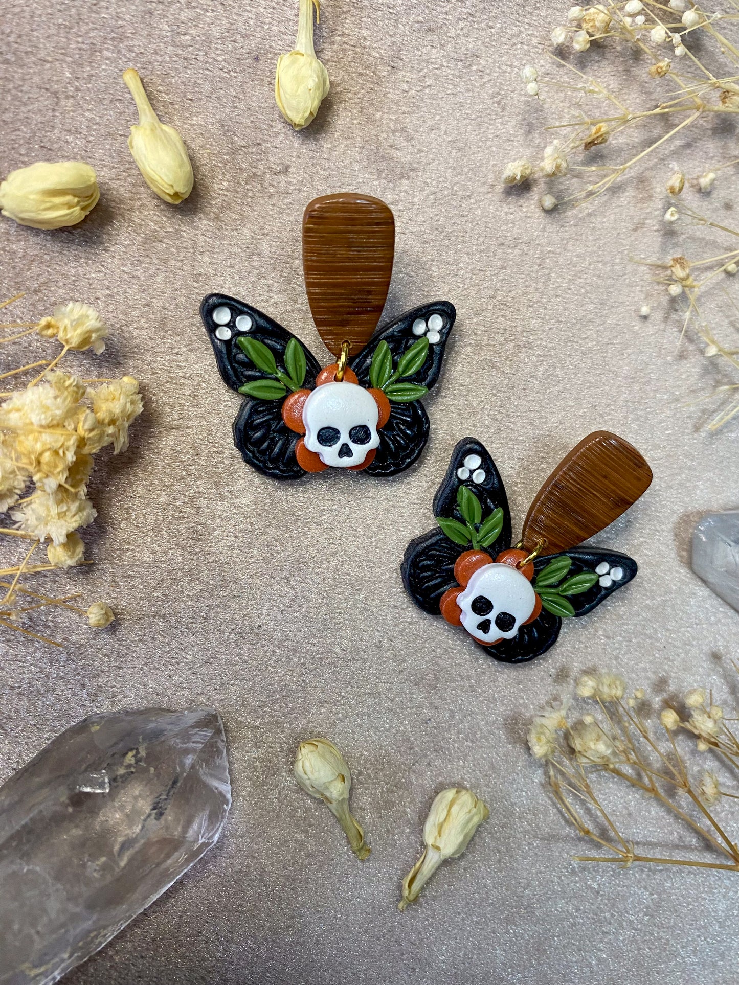 Butterfly Skull Earrings