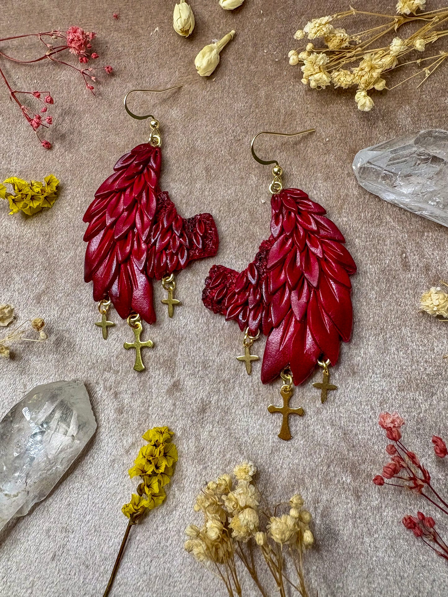 Red Angel/Devil Wing Earrings
