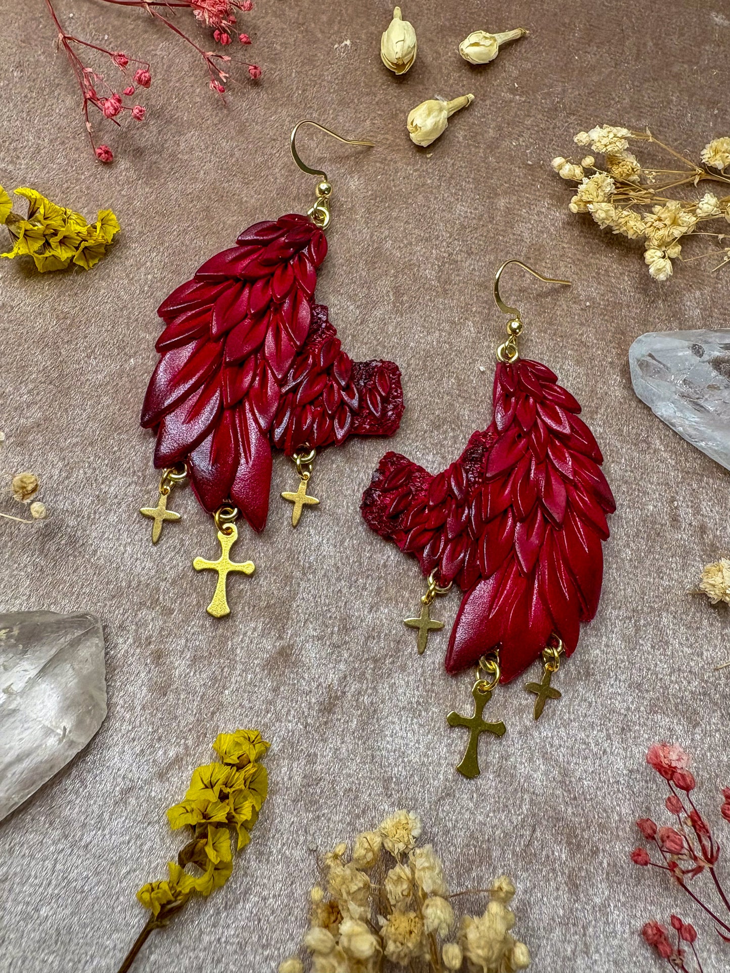 Red Angel/Devil Wing Earrings