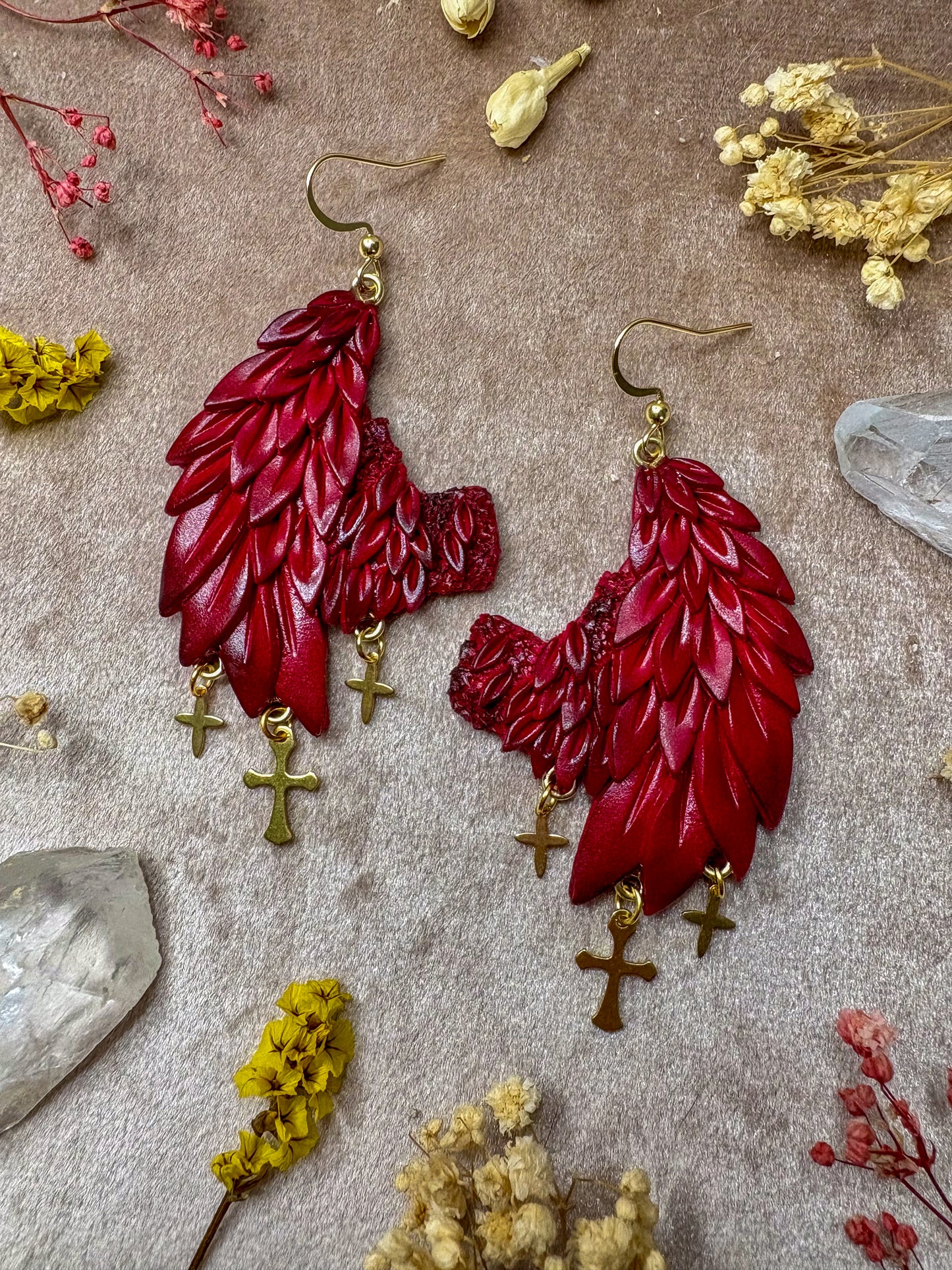 Red Angel/Devil Wing Earrings