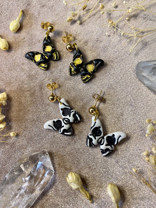 Butterfly Skull Midi Earrings