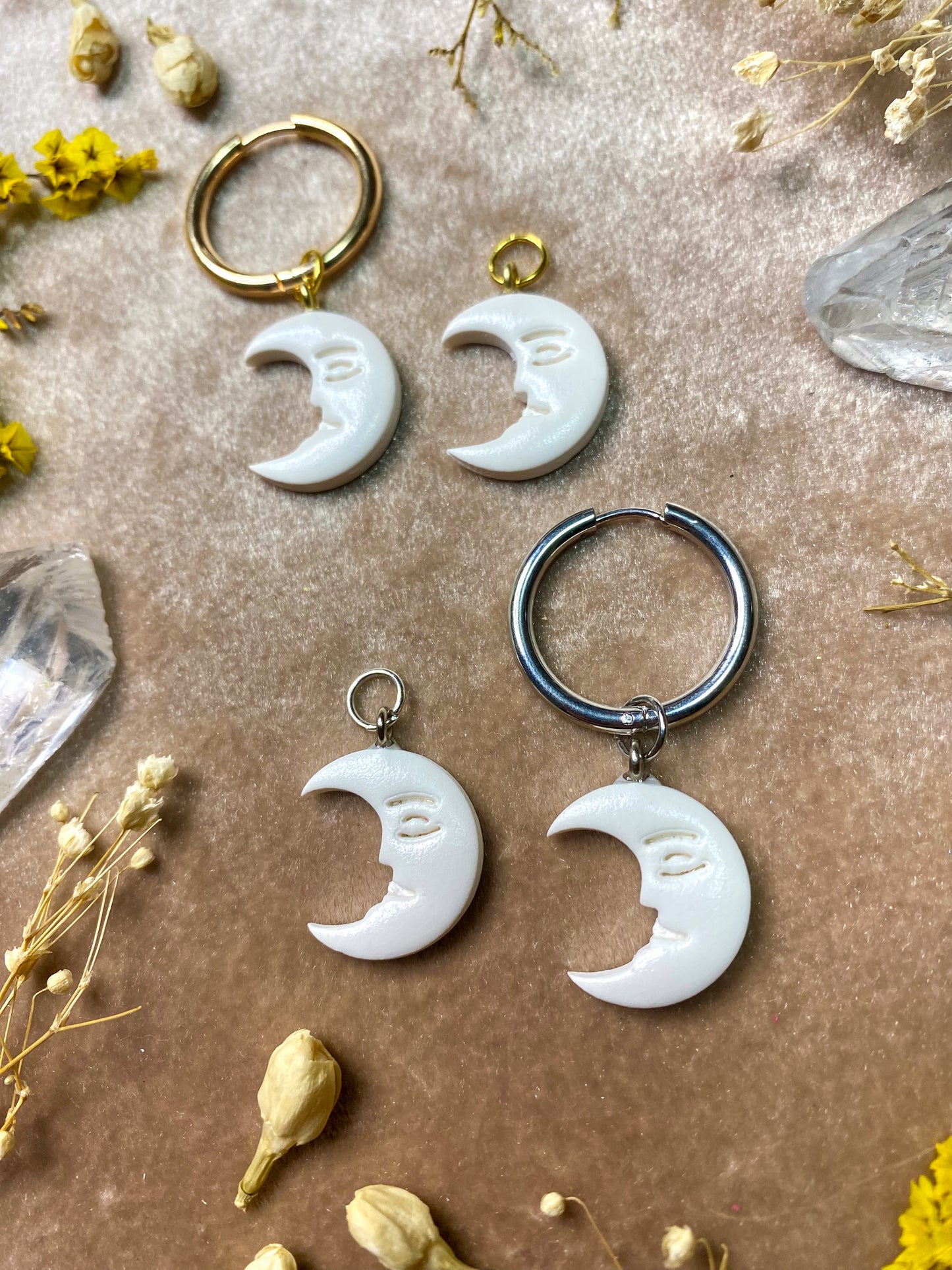 White Moon Charm