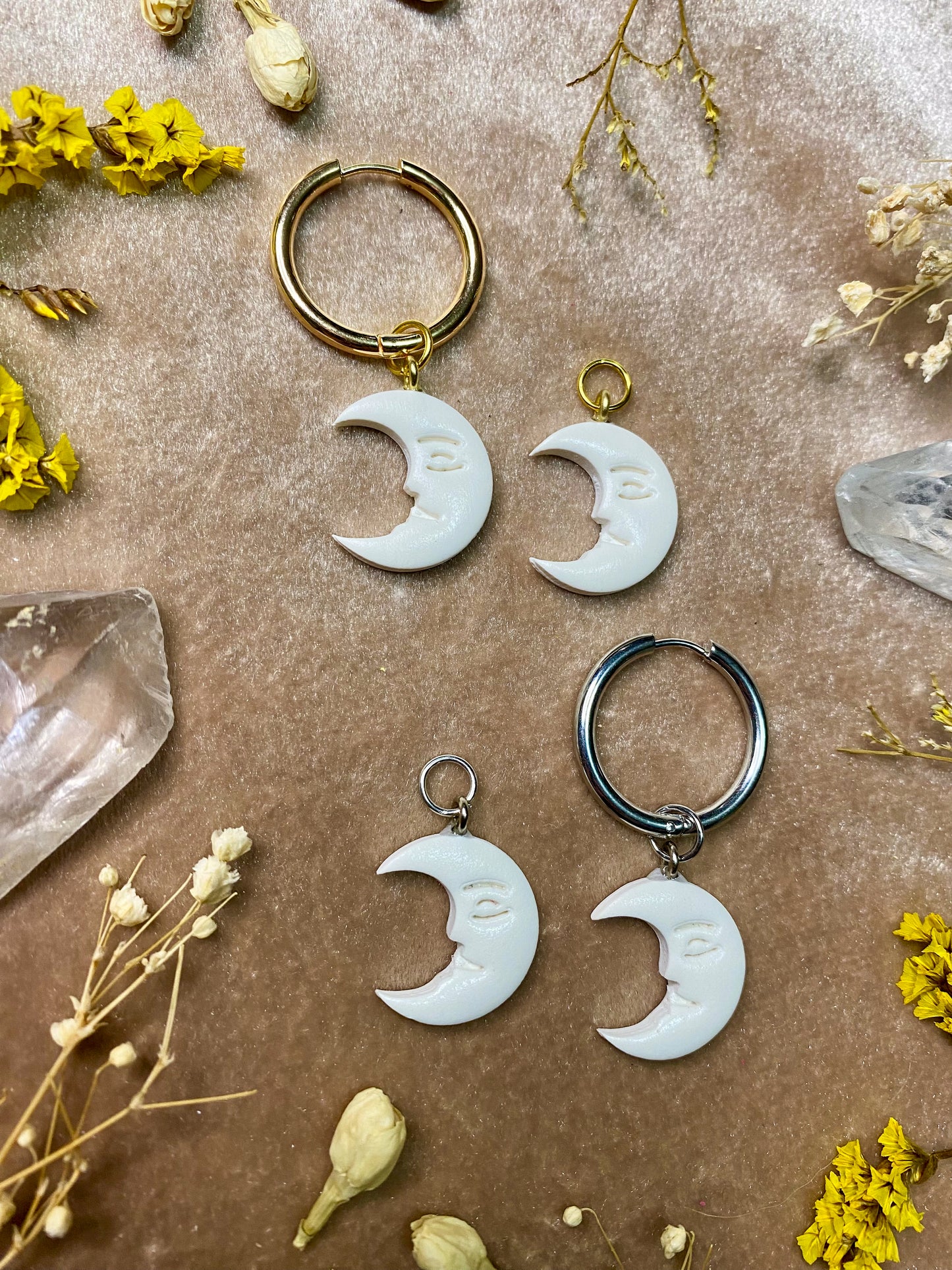 White Moon Charm