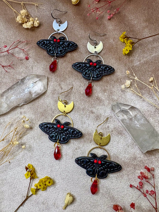 Mini Mothman Earrings