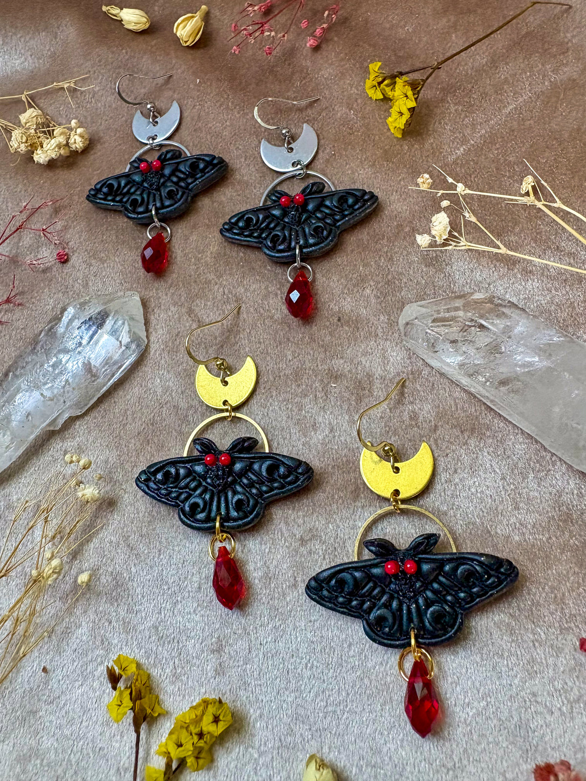 Mini Mothman Earrings