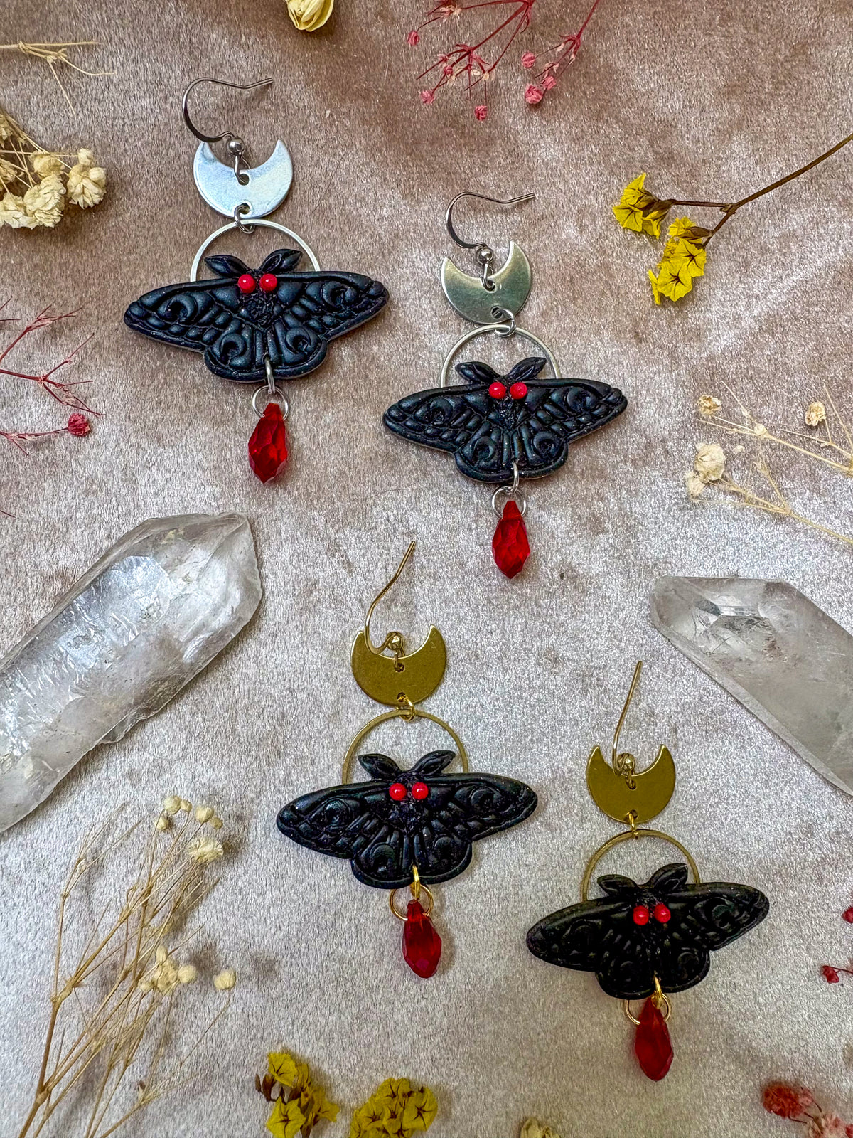 Mini Mothman Earrings