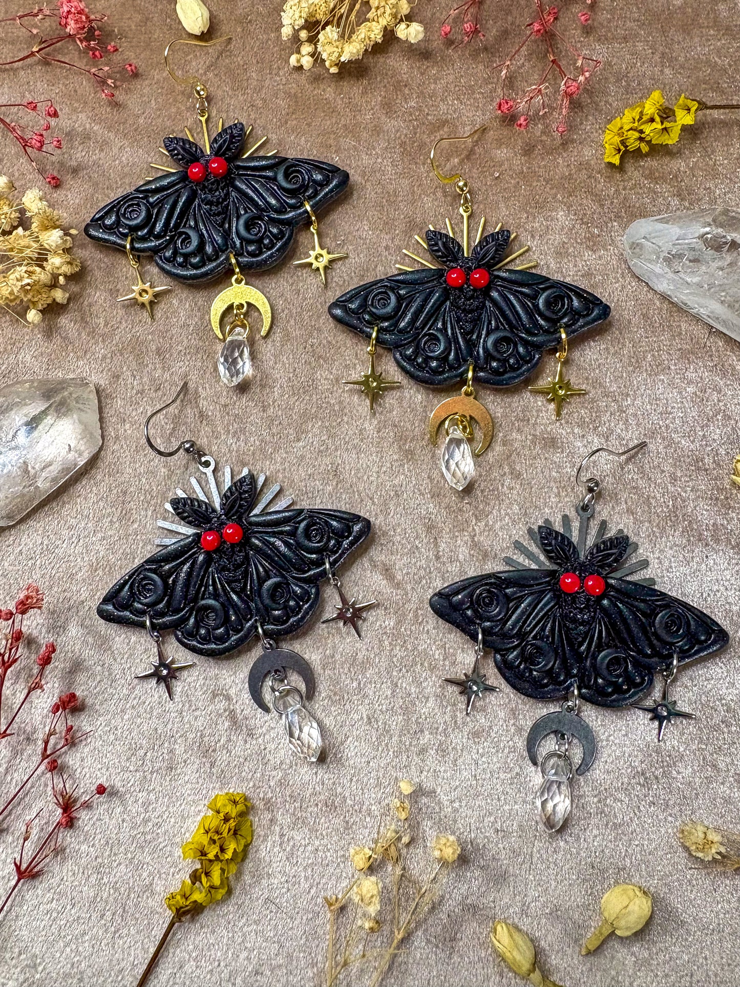 Large Mothman Earrings