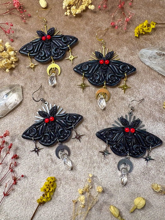 Large Mothman Earrings