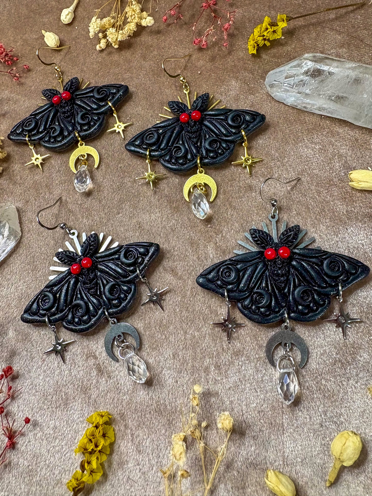 Large Mothman Earrings