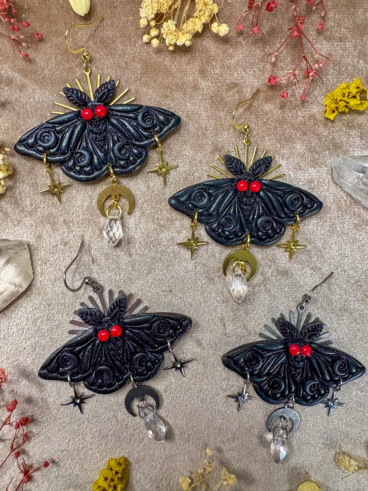 Large Mothman Earrings