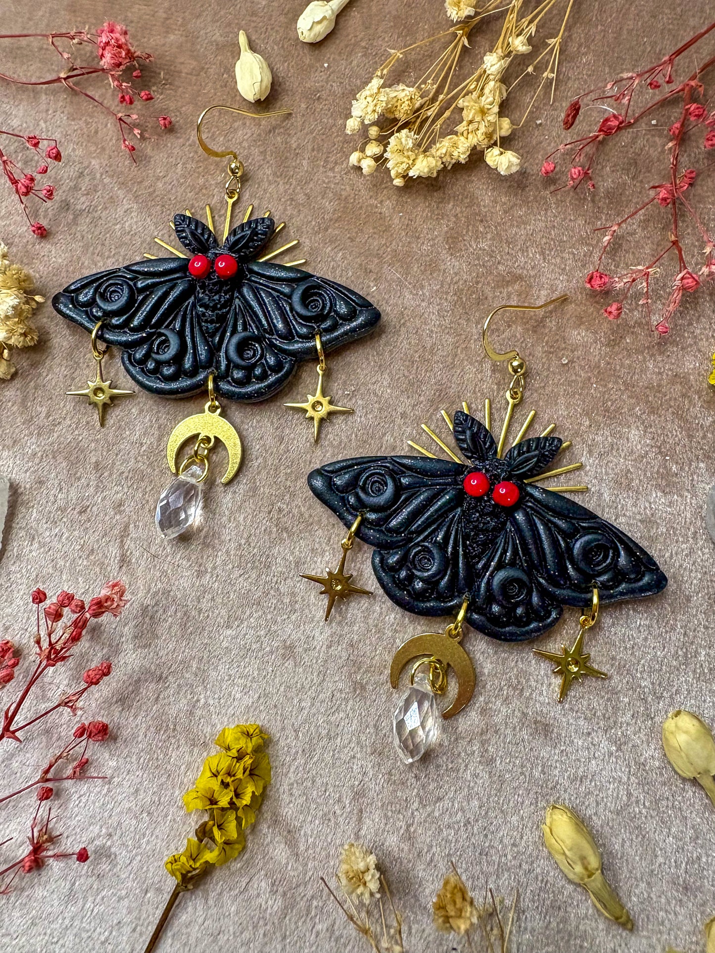 Large Mothman Earrings