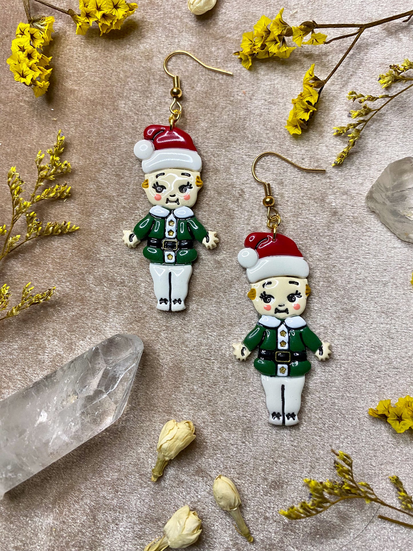 Festive Holiday Cutie Dangle Earrings