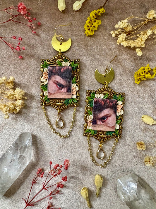 Cabanel's "Fallen Angel" Painting Earrings (rectangular)