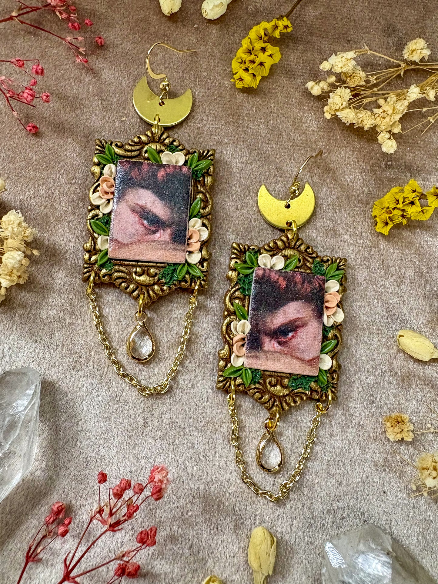 Cabanel's "Fallen Angel" Painting Earrings (rectangular)