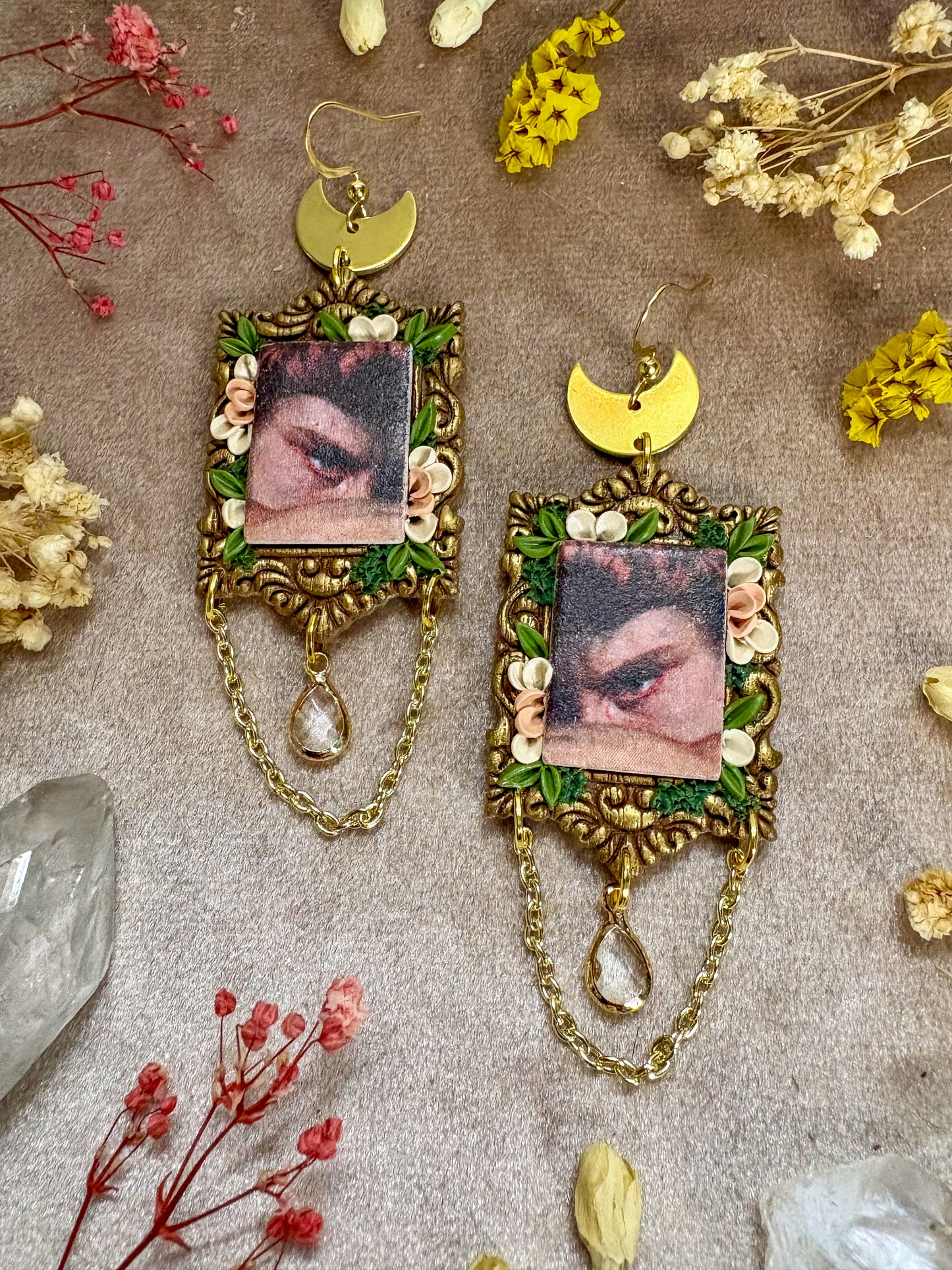 Cabanel's "Fallen Angel" Painting Earrings (rectangular)