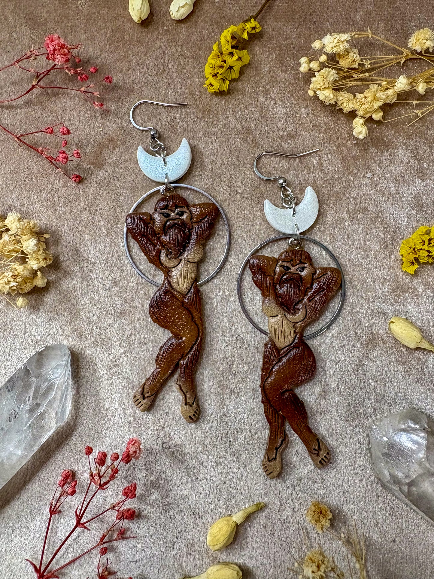 Female Bigfoot Earrings