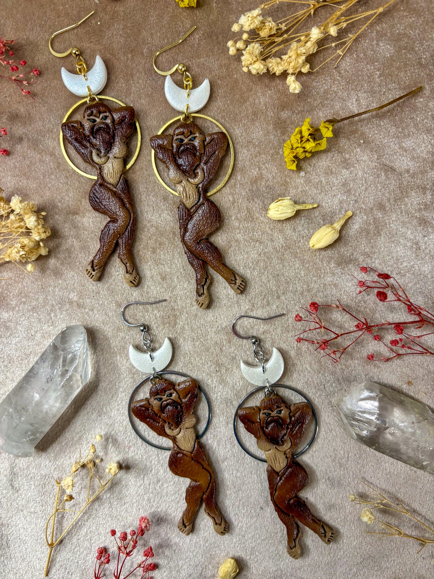 Female Bigfoot Earrings