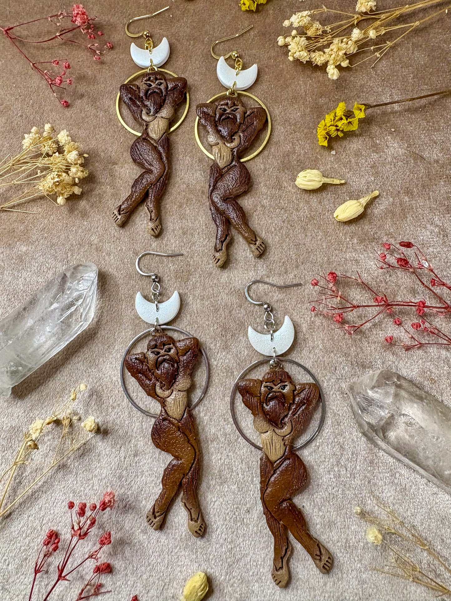 Female Bigfoot Earrings