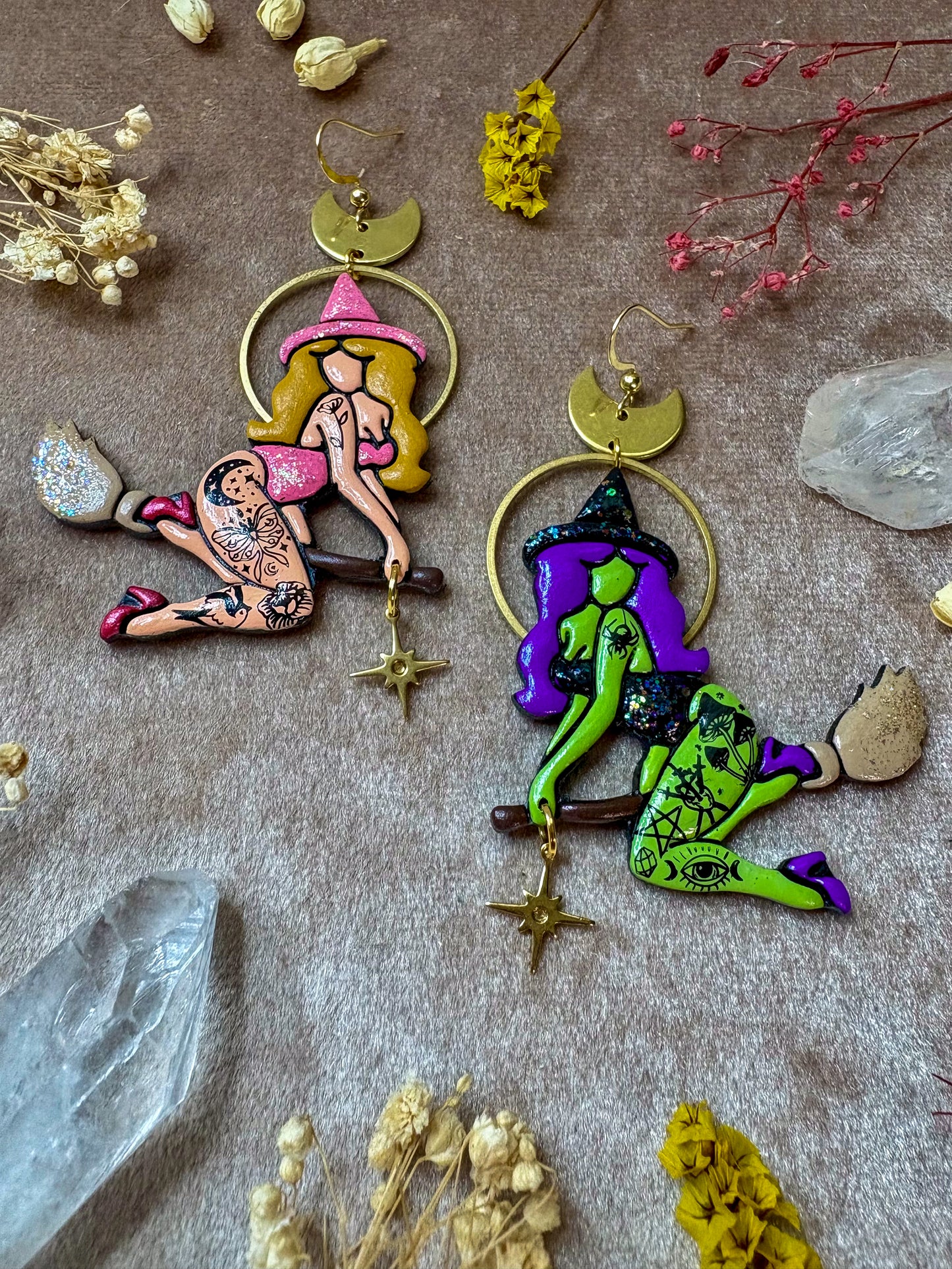 Good and Wicked Witch Earrings