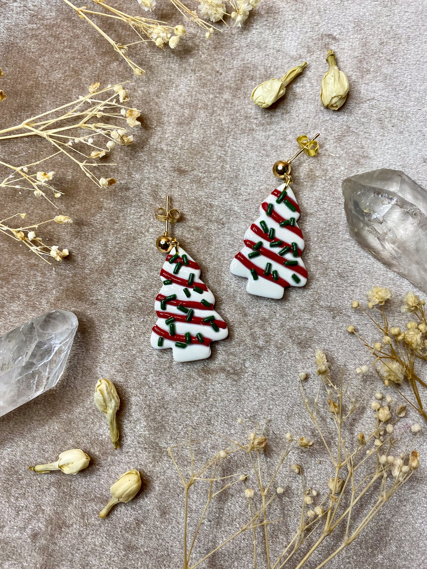 Christmas Tree Cake Earrings