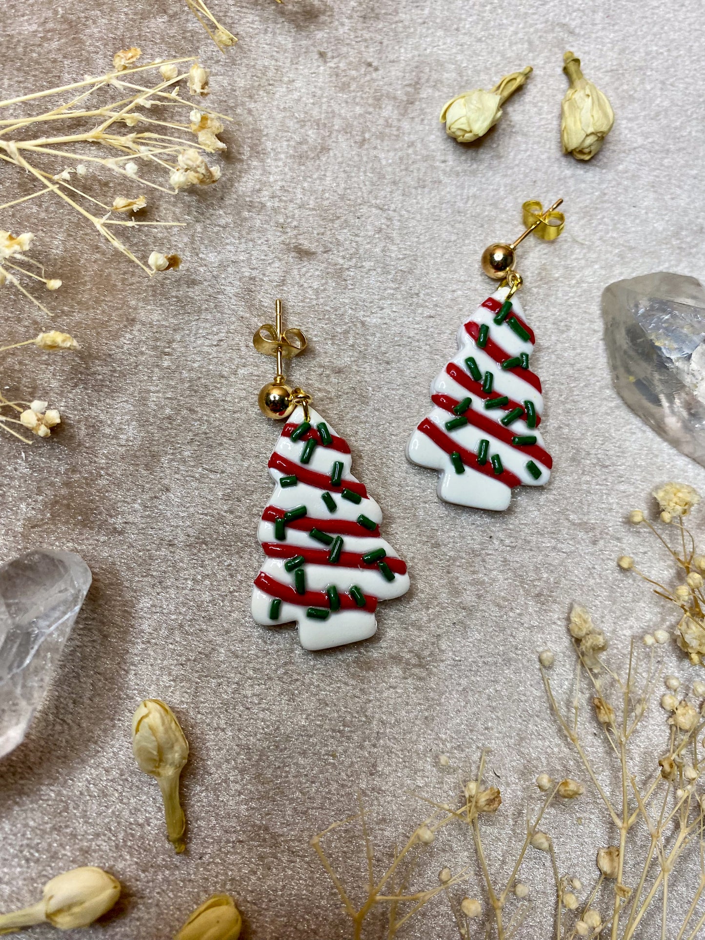 Christmas Tree Cake Earrings