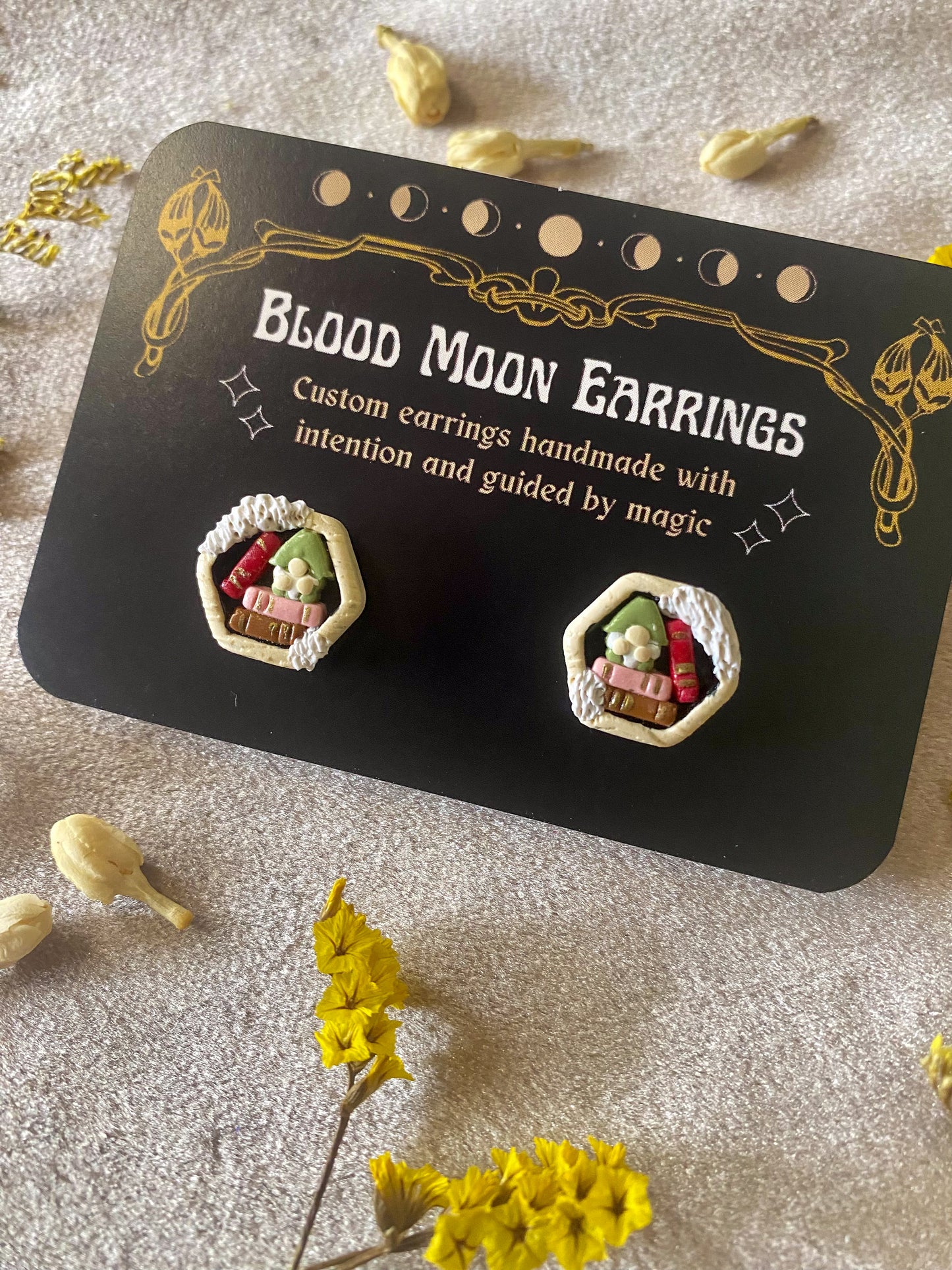 Book Gnomes Stud Earrings