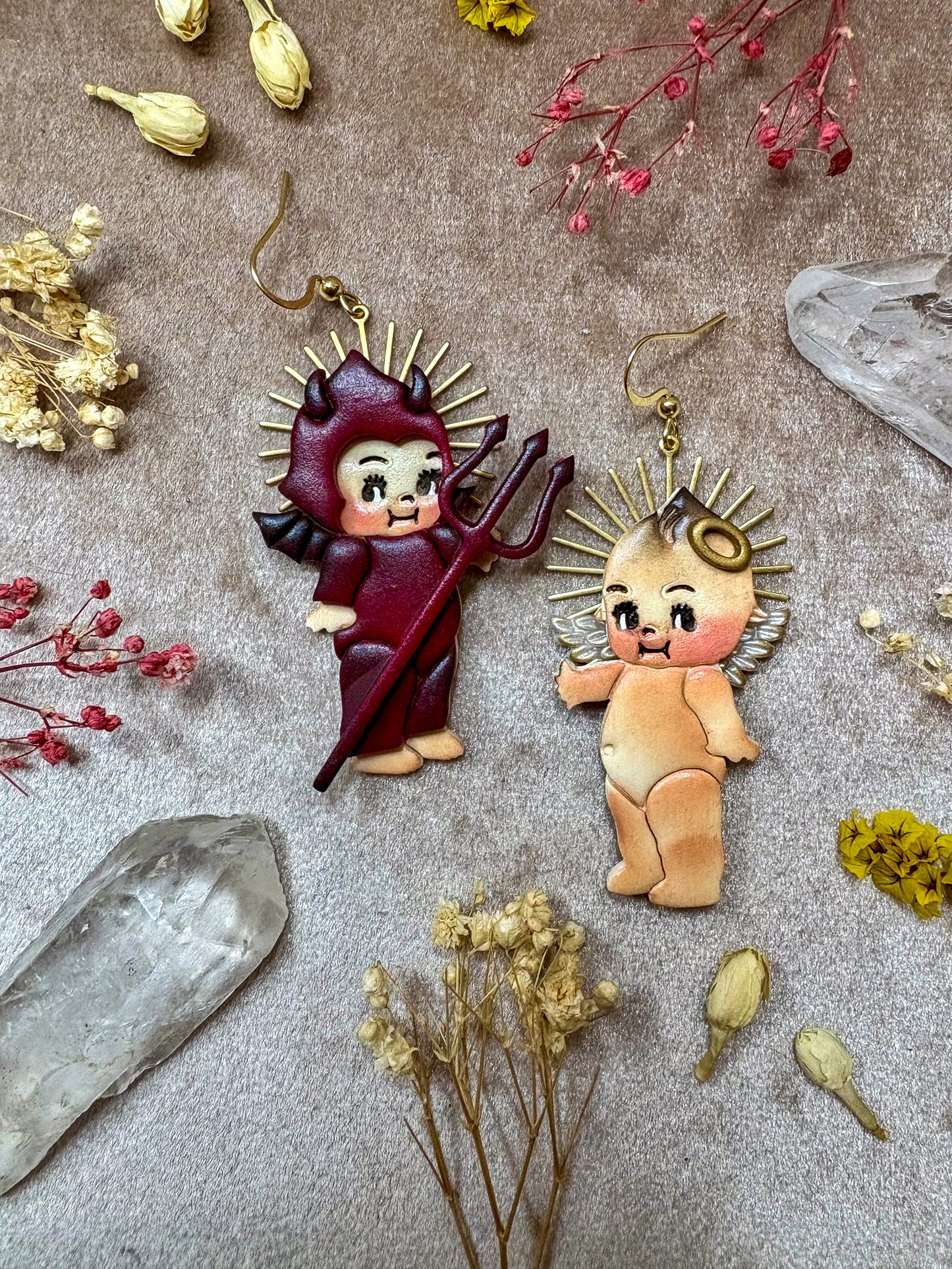 Devil and Angel Cute Baby Earrings