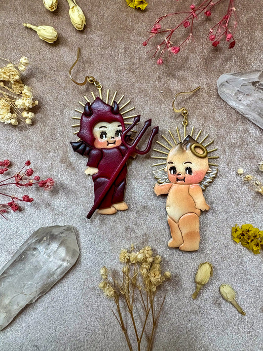 Devil and Angel Cute Baby Earrings