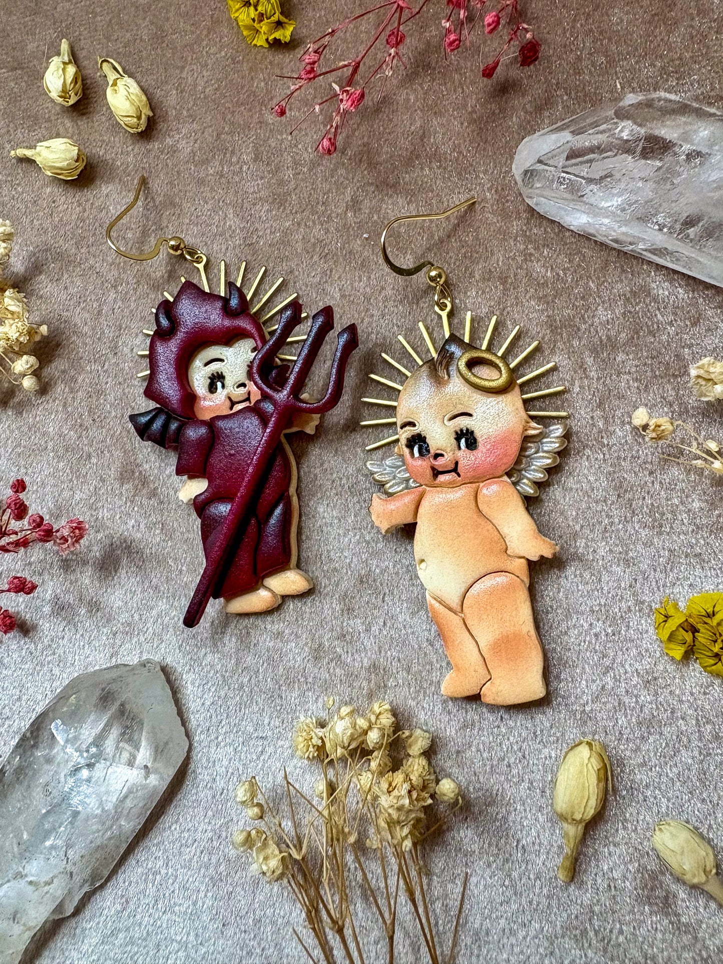 Devil and Angel Cute Baby Earrings