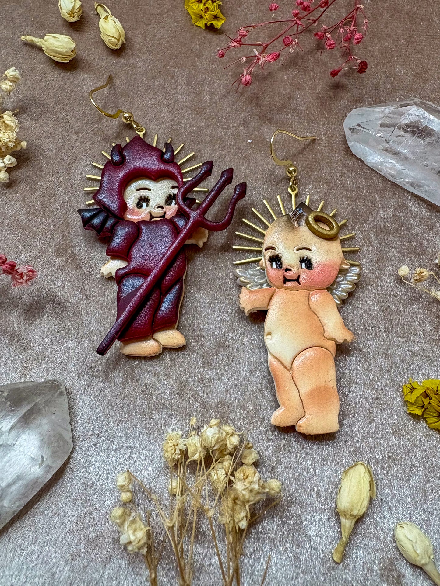 Devil and Angel Cute Baby Earrings