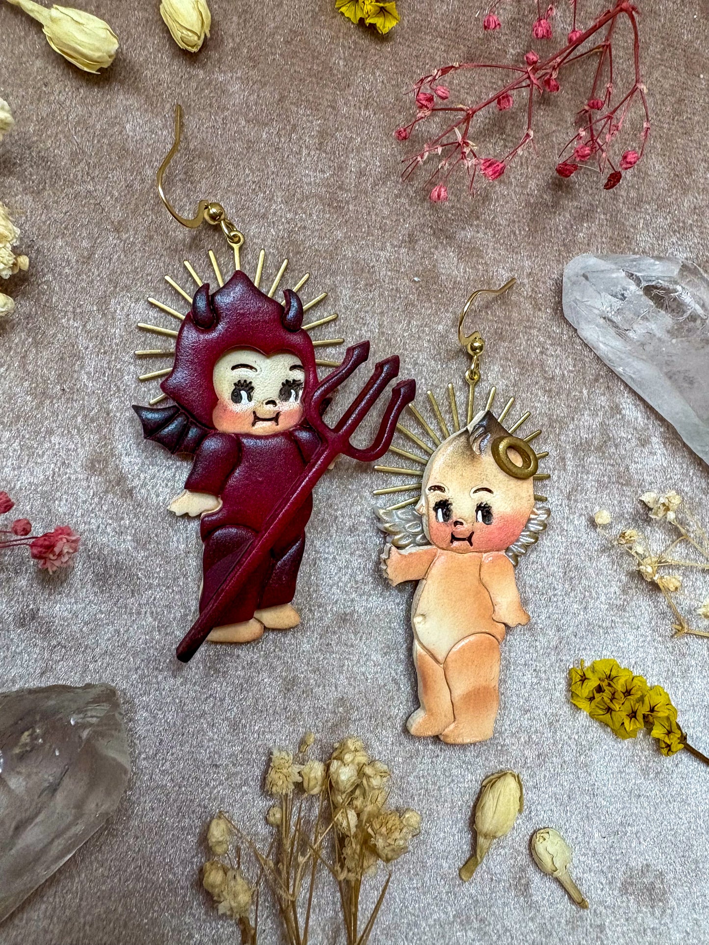 Devil and Angel Cute Baby Earrings